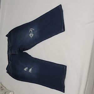 ANA|Women|SkinnyBoyfriend Crop|Distressed Denim Jeans|Size 12|Mid Rise